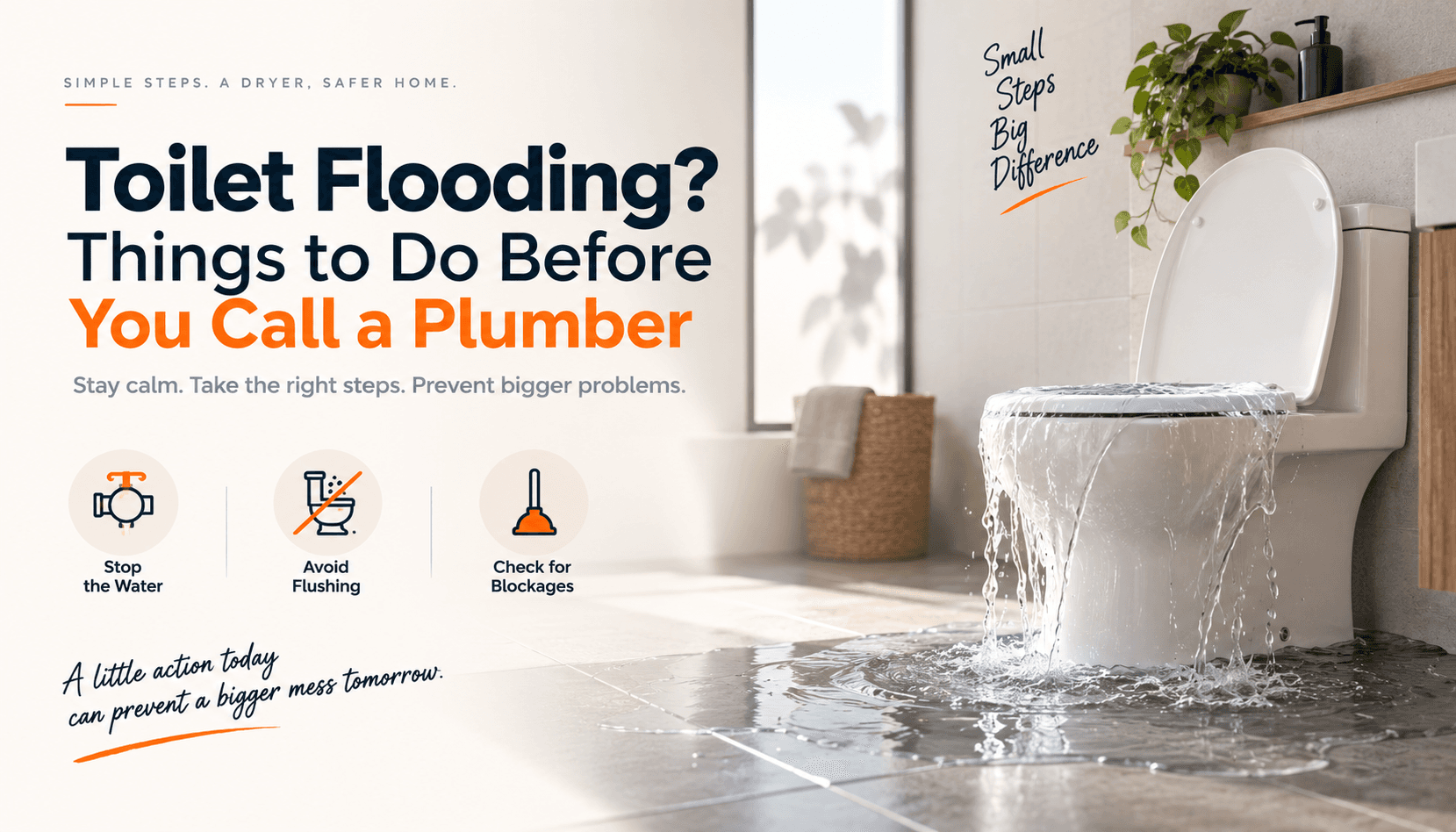 Toilet Flooding? Things to Do Before You Call a Plumber