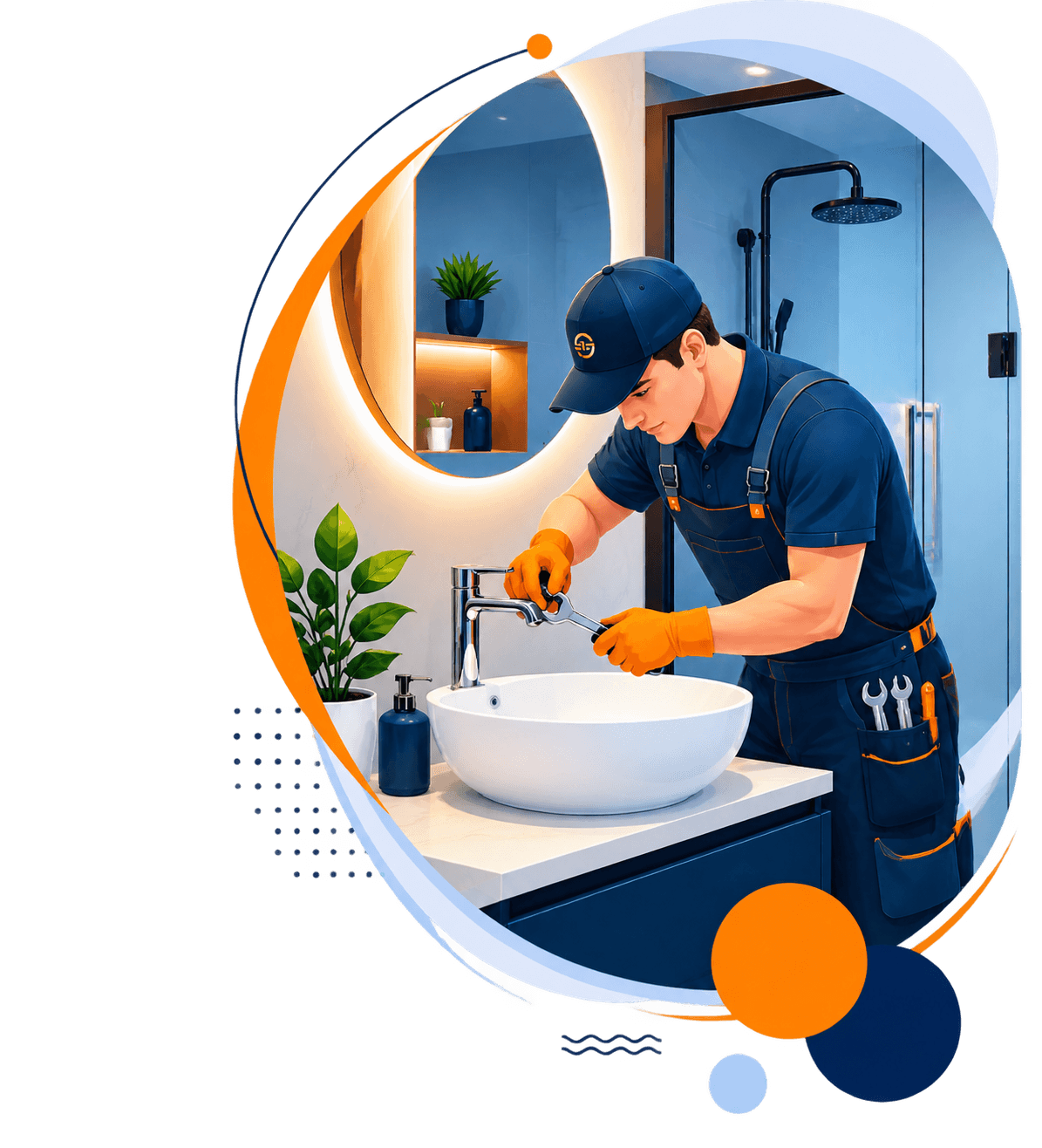 Gigwell technician servicing a water filtration system