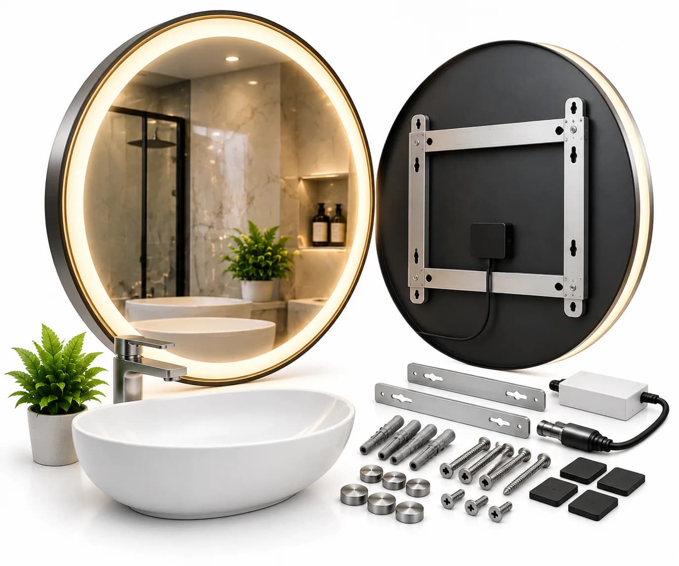Bathroom Mirror Installation in Meghraj